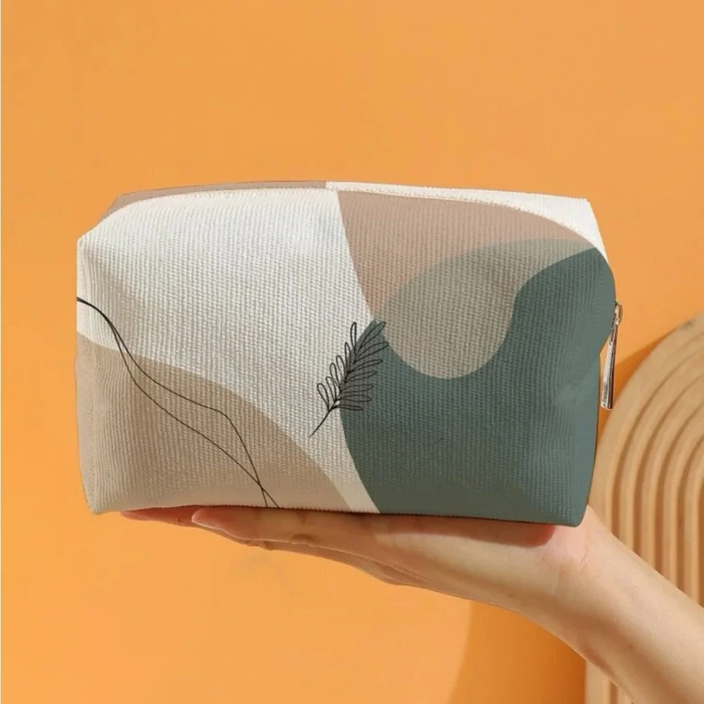 ⚠️Clearance🫧New 1pcs Leaf Pattern Square Makeup Bag - Picture 2 of 4